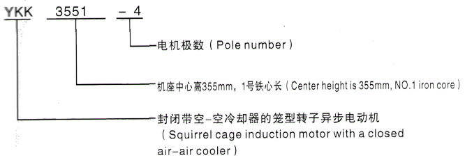 YKK系列(H355-1000)高压Y6302-6/1800KW三相异步电机西安泰富西玛电机型号说明